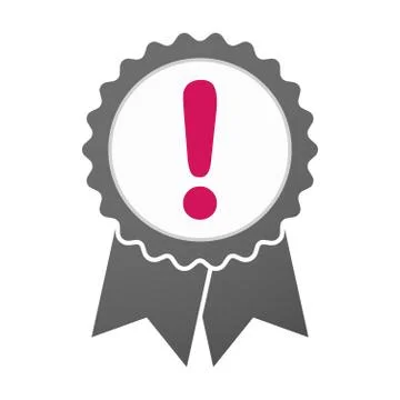 Vector badge icon with an admiration sign Stock Illustration