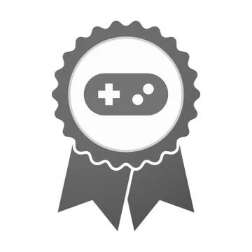 Vector badge icon with a game pad Stock Illustration
