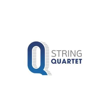 Vector badge for string quartet Stock Illustration