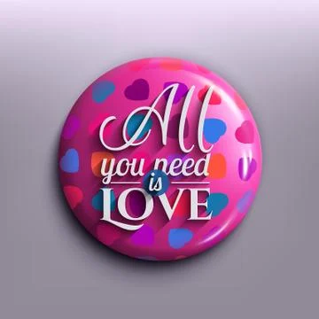 Vector badge with text. Stock Illustration