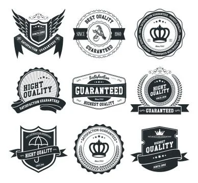 Vector badges and labels set Stock Illustration