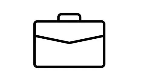 Vector bag with black image on white background Illustrazione stock