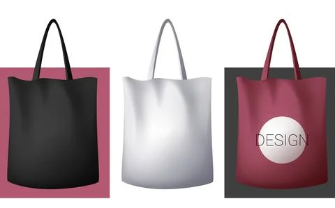 Vector bag in mesh gradient style. Editable illustration Stock Illustration
