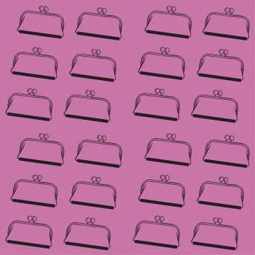 Vector bags seamless pattern. Modern texture. Repeating endless abstract hand Stock Illustration