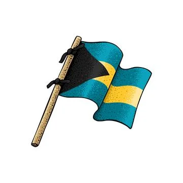 Vector of Bahamas Flag Stock Illustration