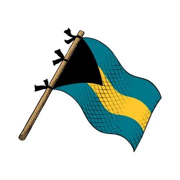 Vector of Bahamas Flag Stock Illustration