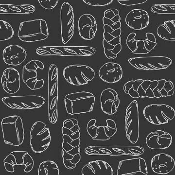Vector. Bake, Bread mix seamless background. Good for packaging, wrapping paper Stock Illustration