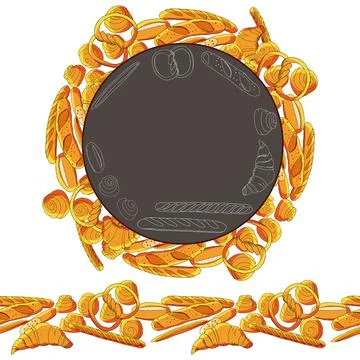 Vector bakery hand drawn illustration. Stock Illustration