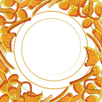 Vector bakery hand drawn illustration Stock Illustration