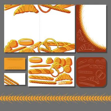 Vector bakery hand drawn illustration on white background Stock Illustration