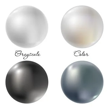 Vector ball or pearl on white background 3D effect Illustrazione stock