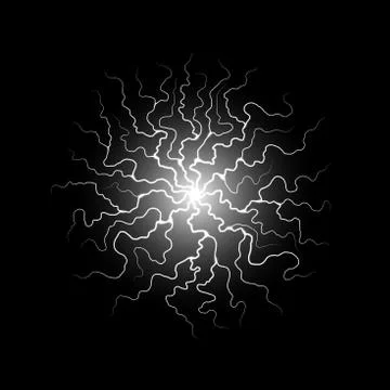Vector Ball of White Electric Lighting Stock Illustration
