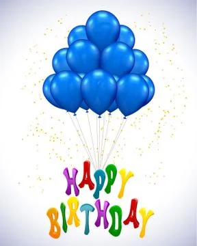 Vector ballon for party, birthday Stock Illustration