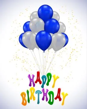 Vector ballon for party, birthday Stock Illustration