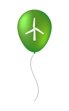 Vector balloon icon with a wind generator イラスト素材