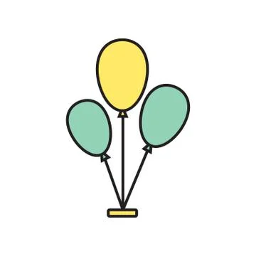 Vector balloons icon. Eps10 Stock Illustration