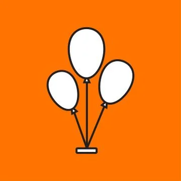 Vector balloons icon. Eps10 Stock Illustration