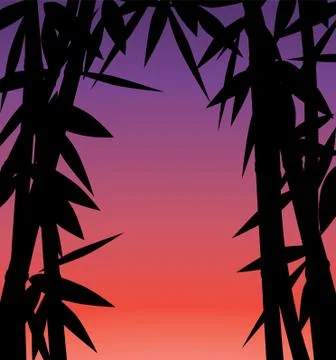 Vector  bamboo forest Illustrazione stock