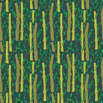 Vector Bamboo Stems. Tree Texture in Ethnic Style Vector illustration Illustrazione stock