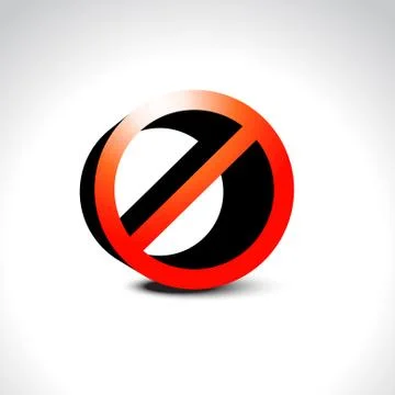 Vector ban not allowed sign Stock Illustration