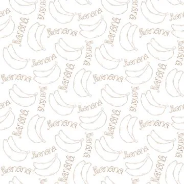 Vector banana pattern Stock Illustration
