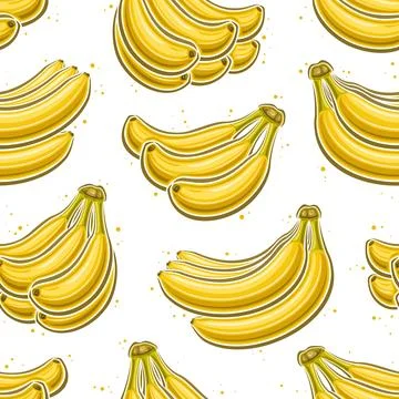 Vector Banana Seamless Pattern Stock Illustration