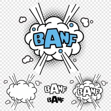 Vector BANF Comic Illustration Effect 스톡 일러스트