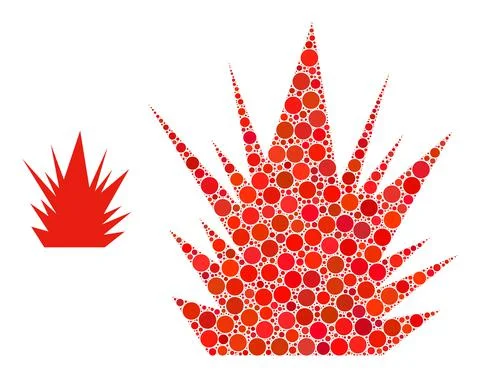 Vector Bang Mosaic of Small Circles Stock Illustration