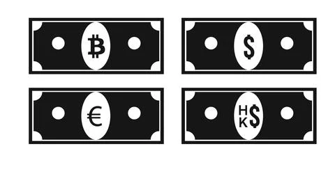 Vector banknote or bills set. Illustrazione stock