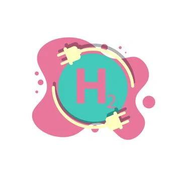 Vector banne concept of hydrogen car fuel. H2 station sign. The hydrogen fuel Stock Illustration