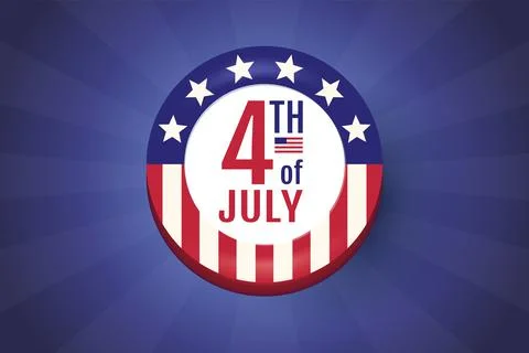 Vector banner for 4 th of july on abstract background Stock Illustration