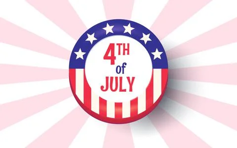 Vector banner for 4 th of july on abstract background. Vector poster for USA Stock Illustration