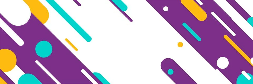 Vector banner with abstract lines and circles. Diagonal dynamic motion Stock Illustration