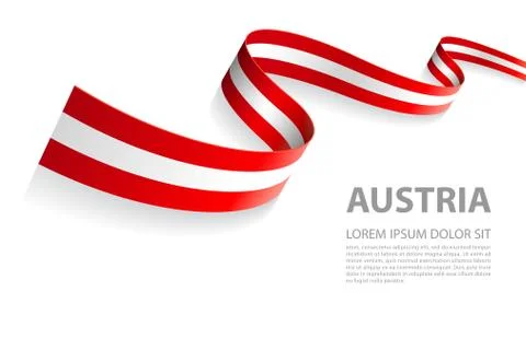 Vector Banner with Austrian Flag colors Stock Illustration