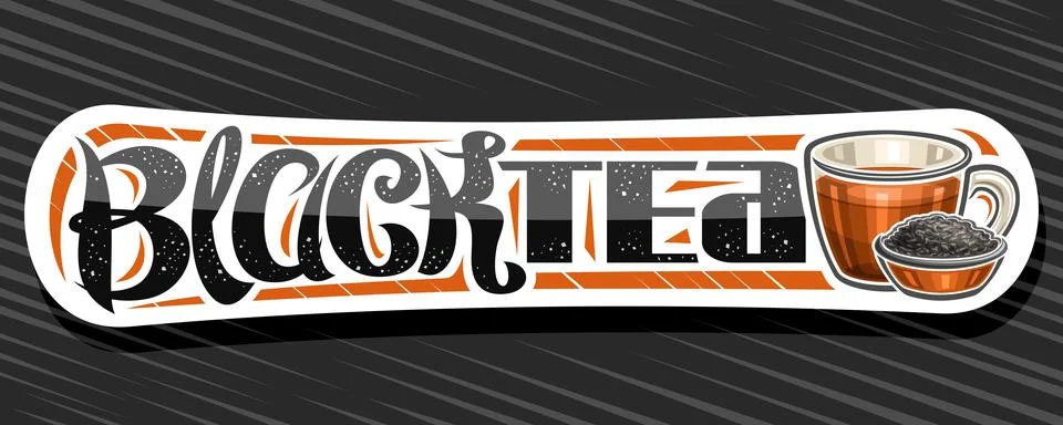 Vector banner for Black Tea Stock Illustration