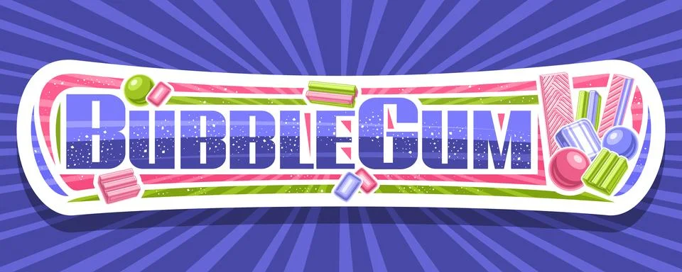 Vector banner for Bubble Gum Stock Illustration