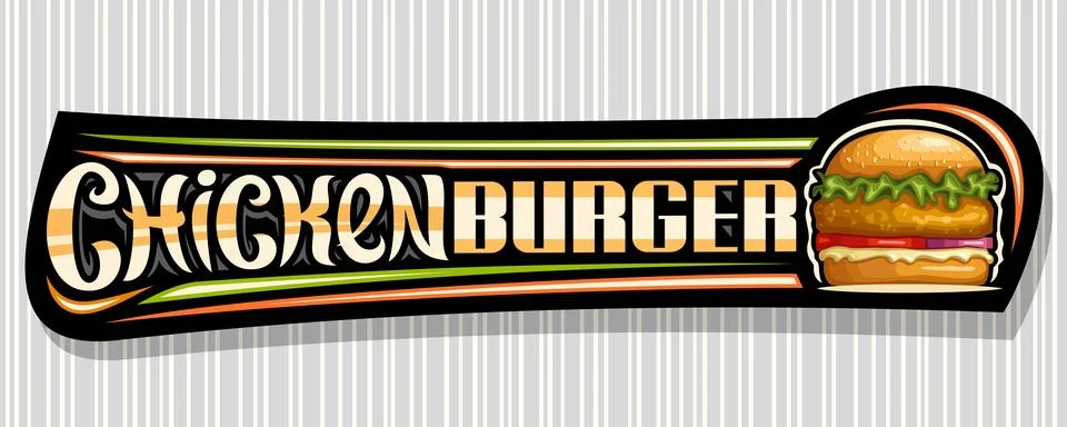 Vector banner for Chicken Burger Stock Illustration