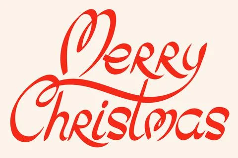 Vector banner for Christmas with hand drawing lettering. Holiday banner for.. Stock Illustration
