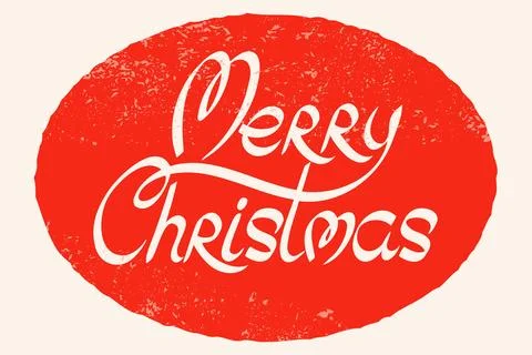 Vector banner for Christmas with hand drawing lettering. Holiday banner for.. Stock Illustration