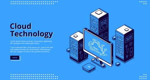 Vector banner of cloud technology Stock Illustration