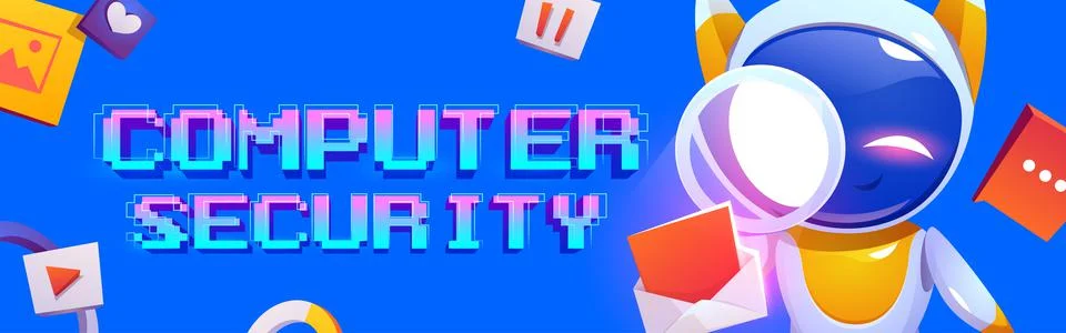 Vector banner of computer security Stock Illustration