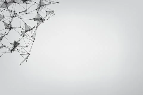 Vector banner design, Global network connection. Geometric connected. Backgro Stock Illustration