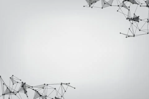 Vector banner design, Global network connection. Geometric connected. Backgro Stock Illustration