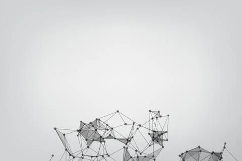 Vector banner design, Global network connection. Geometric connected. Backgro Illustrazione stock