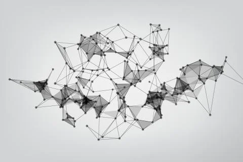 Vector banner design, Global network connection. Geometric connected. Backgro Stock Illustration