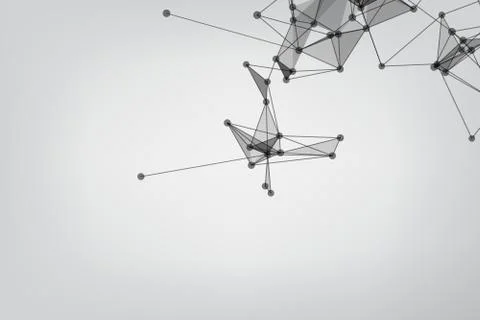 Vector banner design, Global network connection. Geometric connected. Backgro Stockillustratie