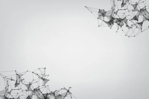 Vector banner design, Global network connection. Geometric connected. Backgro イラスト素材