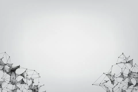 Vector banner design, Global network connection. Geometric connected. Backgro イラスト素材