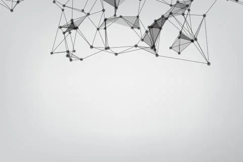 Vector banner design, Global network connection. Geometric connected. Backgro イラスト素材