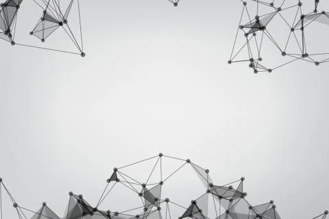 Vector banner design, Global network connection. Geometric connected. Backgro Stockillustratie